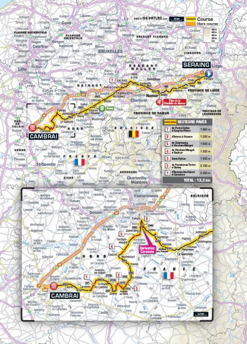 Карта 4 этапа Тур де Франс 2015
