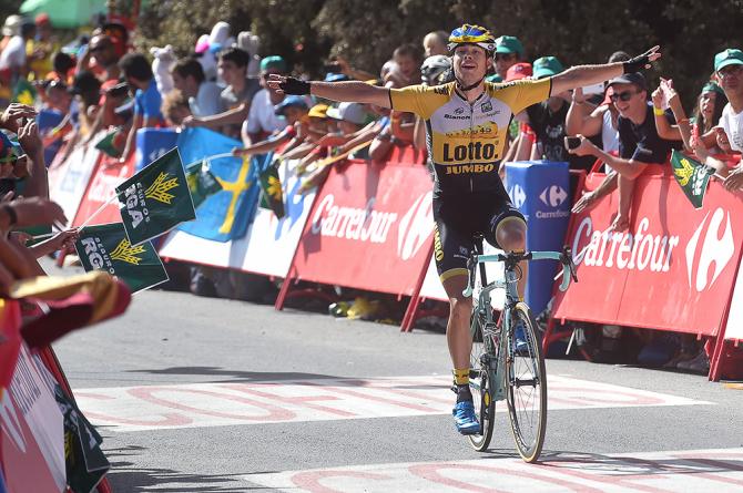 bert-Jan Lindeman wins stage 7 of the 2015 Vuelta a Espana