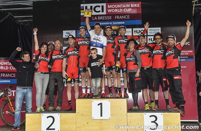 Команда BMC Mountainbike Racing Team занимает первое место в топе (фото: Robert Jones)
