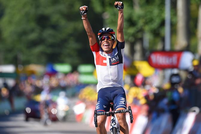Jarlinson Pantano (IAM Cycling) wins the stage (фото: Tim de Waele/TDWSport.com)