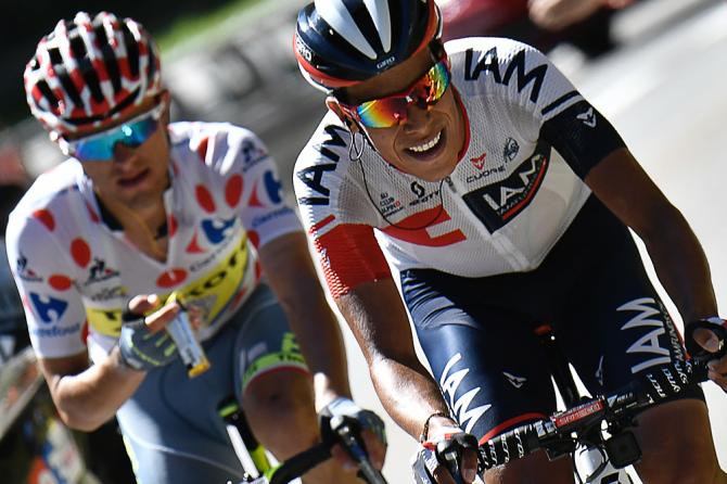 Харлинсон Пантано (IAM Cycling) и Рафал Майка (Tinkoff) атакуют (фото: Getty Images Sport)