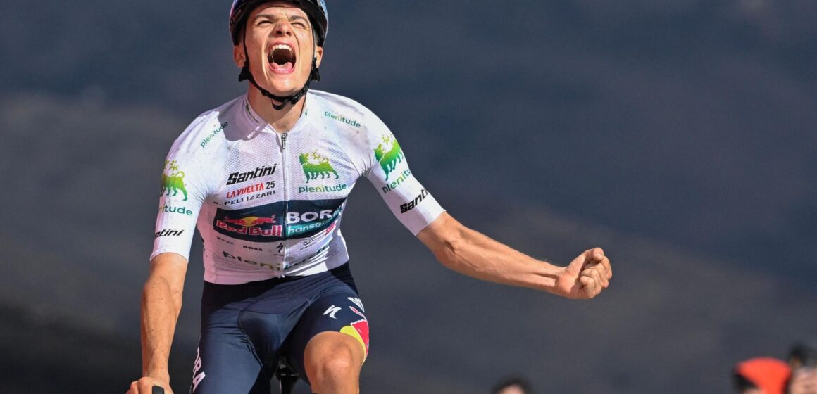 Пеллиццари выигрывает 17-й этап Вуэльты со вторым Пидкоком