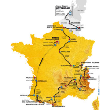 Маршрут  Тур де Франс 2010