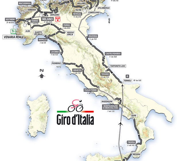mapitalia1 Giro D’Italia 2011 список этапов