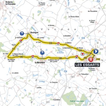 CARTE22 Тур де Франс 2011 2 этап превью