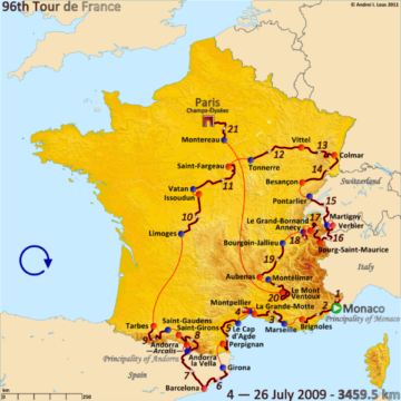История Тур де Франс/Tour de France 2009