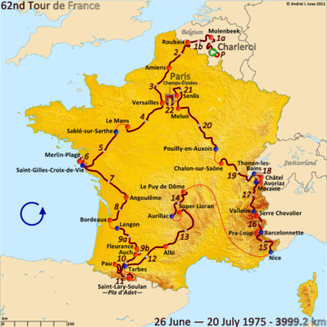 История Тур де Франс/Tour de France 1975