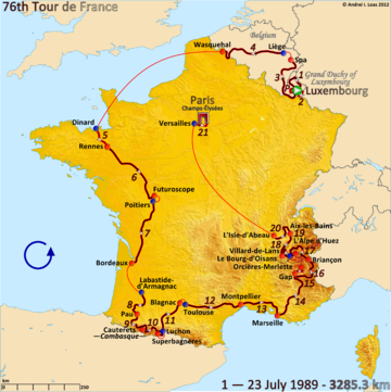 История Тур де Франс/Tour de France 1989