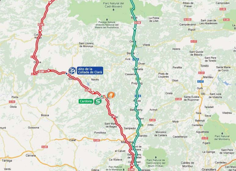 mapa91 Вуэльта Испании/Vuelta a España 2012 9 этап превью