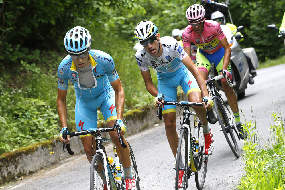 Микель Ланда, Фабио Ару и Альберто Контадор на Джиро д’Италия 2015