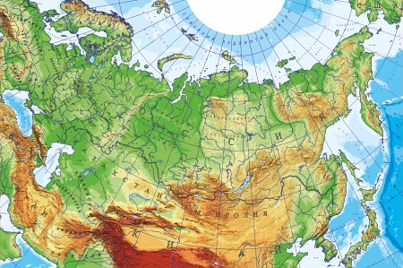 russia physical map