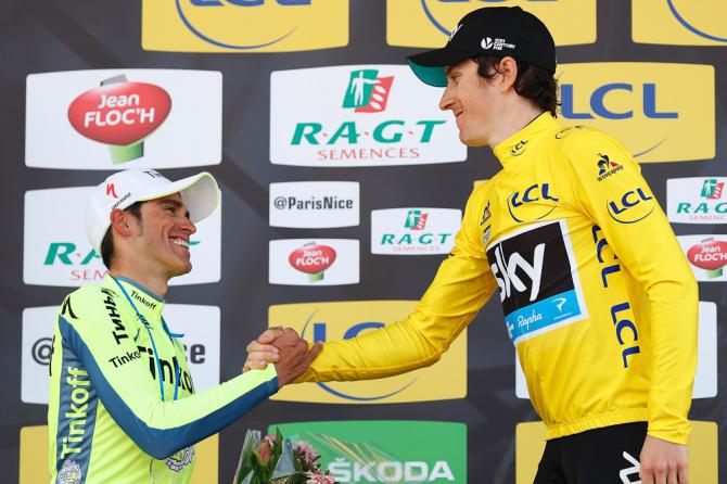 Alberto Contador и Geraint Thomas (Getty Images Sport)