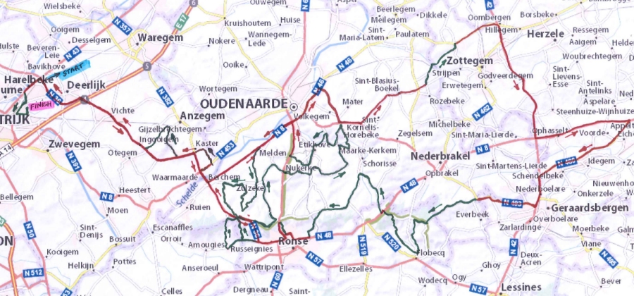 E3 Harelbeke Приз Фландрии 2016 маршрут