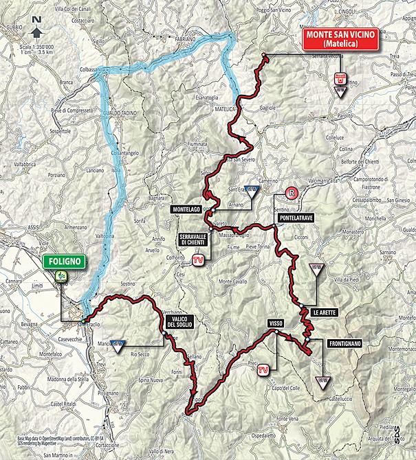 Маршрут 5 этапа Тиррено-Адриатико 2016