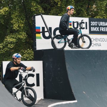 На заключительном этапе Кубка мира по BMX-фристайлу Елизавета Посадских заняла 10-е место, Ирек Ризаев — 11-е