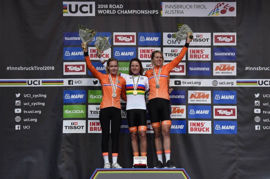 Annemiek-van-Vleuten-Netherlands-wins-Women-Individual-Time-Trial-at-the-2018-UCI-Road-World-Championships-InnsbruckTirol-in-Austria-2 Отпуск по беременности и родам добавлен к контрактам Women’s WorldTeam в 2020 году