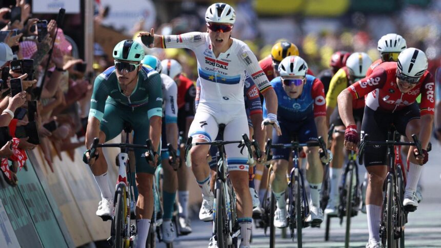 97bca267a95e97785e3731dc8a84a5c6 Merlier выигрывает Sprint Finish, когда Ван дер Поэль отрицал Epic Breakaway Triumph