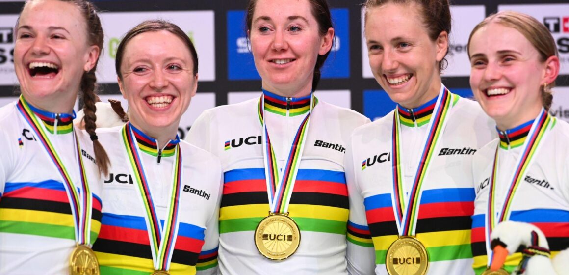 357dc12371492a1e36bf3509e524dd0e GB Women Target Worlds Team Pursite Three-Peat