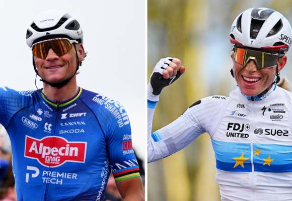 Van der Poel & Vollering зарабатывают Omloop het Nieuwsblad